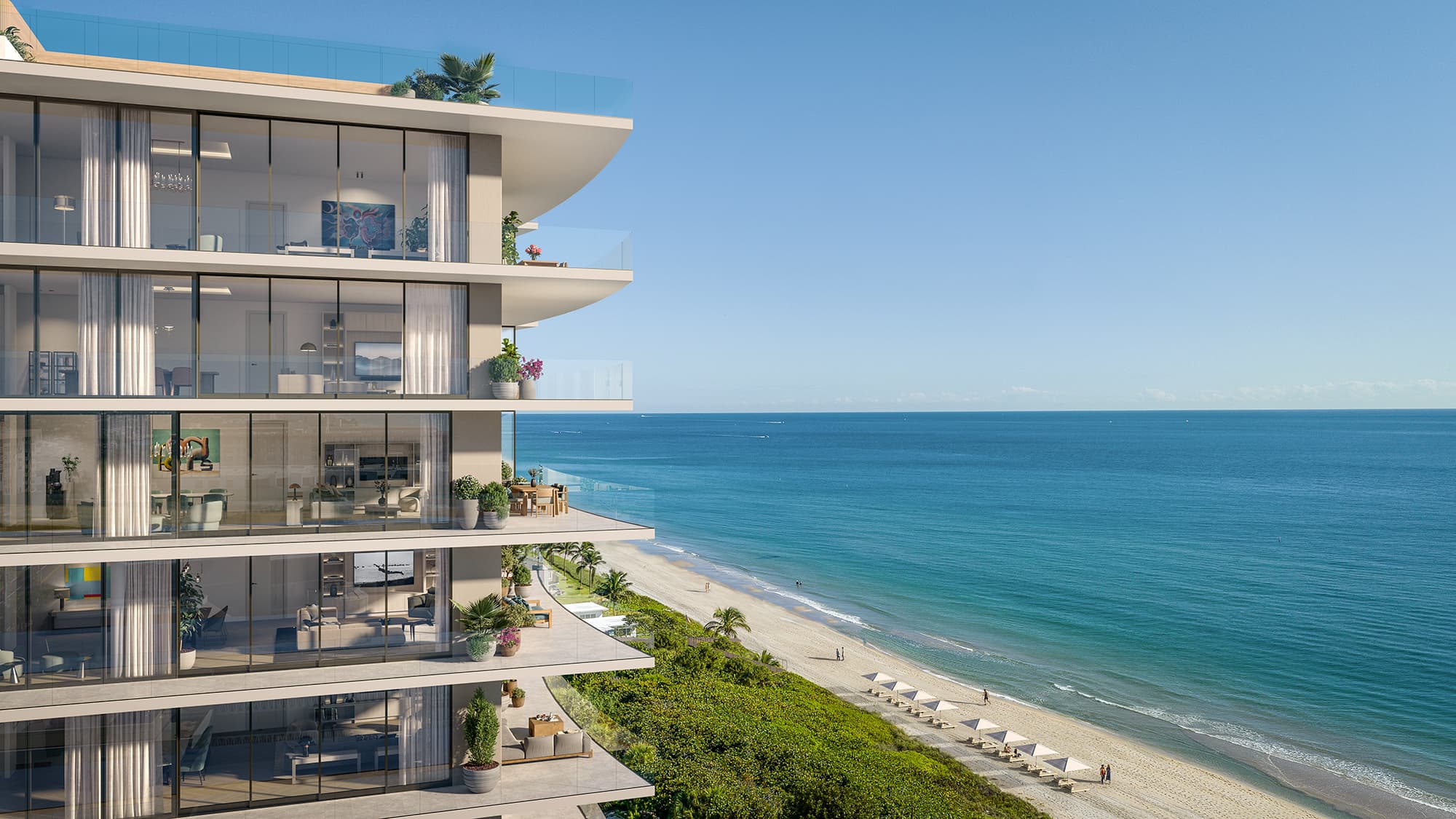 Rosewood Residences Hillsboro Beach official exterior rendering