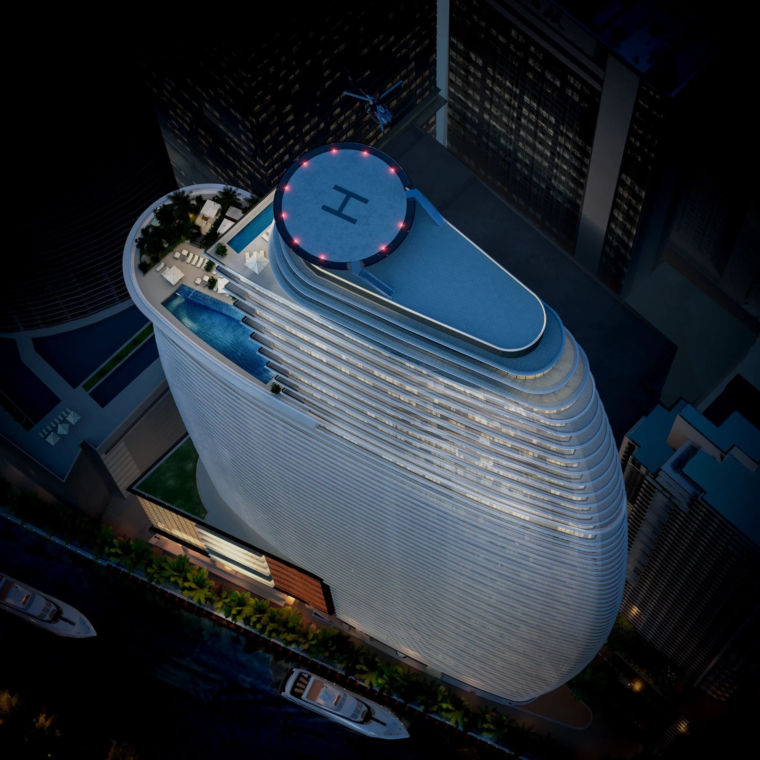 Aston Martin Residences official waterfront image