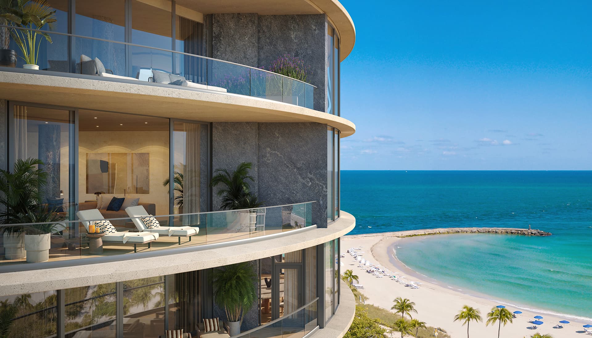 Rivage Bal Harbour official exterior rendering